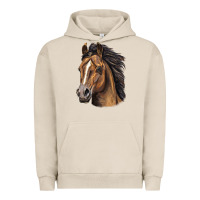 Pigment French Oak quarter horse portrait Urban Hoodie - LillyAllenDesigns
