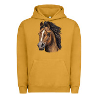 Pigment Peanut Butter quarter horse portrait Urban Hoodie - LillyAllenDesigns