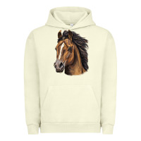 Pigment Pistachio quarter horse portrait Urban Hoodie - LillyAllenDesigns
