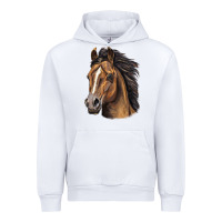 White quarter horse portrait Urban Hoodie - LillyAllenDesigns