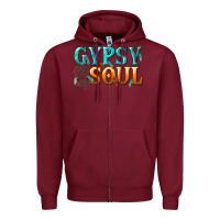 Burgundy gypsy soul Zipper Hoodie - texasbilliewilder