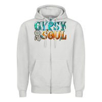 Dove Grey gypsy soul Zipper Hoodie - texasbilliewilder