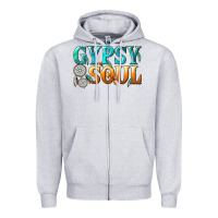 Heather Grey gypsy soul Zipper Hoodie - texasbilliewilder