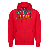 Red gypsy soul Zipper Hoodie - texasbilliewilder