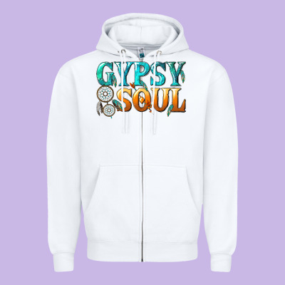 Gypsy Soul Zipper Hoodie Designed By Texasbilliewilder