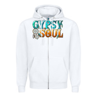 White gypsy soul Zipper Hoodie - texasbilliewilder