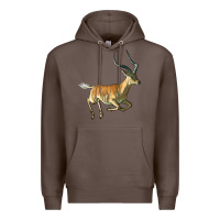 Coffee Impala Antelope Illustrations Premium Hoodie - LillyAllenDesigns