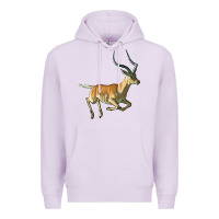 Lilac Impala Antelope Illustrations Premium Hoodie - LillyAllenDesigns