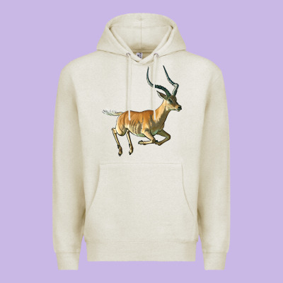 Impala Antelope Illustrations Premium Hoodie Designed By Lillyallendesigns