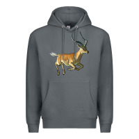 Rock Impala Antelope Illustrations Premium Hoodie - LillyAllenDesigns