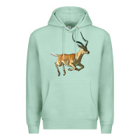 Seafoam Impala Antelope Illustrations Premium Hoodie - LillyAllenDesigns