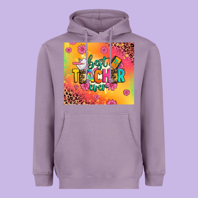 Best Teacher Ever Heavyweight Hoodie Designed By Zillion Design Studio