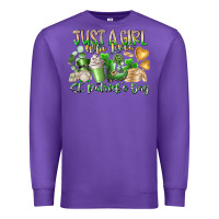 Purple Just a Girl who Loves Saint Patrick's Day Premium Sweatshirt - RacoonDesign
