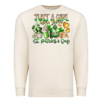 Sandshell Just a Girl who Loves Saint Patrick's Day Premium Sweatshirt - RacoonDesign