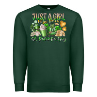 Sports Green Just a Girl who Loves Saint Patrick's Day Premium Sweatshirt - RacoonDesign
