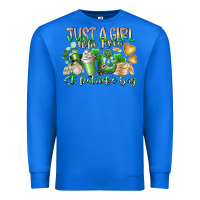 True Royal Just a Girl who Loves Saint Patrick's Day Premium Sweatshirt - RacoonDesign