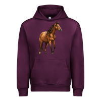 Mauve Wine Quarter Horse Urban Hoodie - LillyAllenDesigns