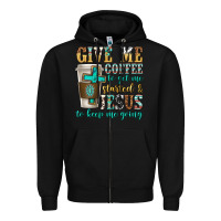 Black give me coffee to get me started Zipper Hoodie - texasbilliewilder