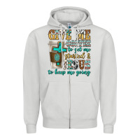 Dove Grey give me coffee to get me started Zipper Hoodie - texasbilliewilder