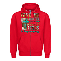 Red give me coffee to get me started Zipper Hoodie - texasbilliewilder