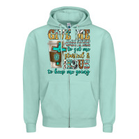 Seafoam give me coffee to get me started Zipper Hoodie - texasbilliewilder