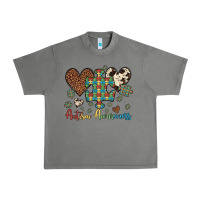 Tornado autism awareness leopard cowhide herts puzzle Urban Heavy Tee - Artiststas