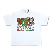 White autism awareness leopard cowhide herts puzzle Urban Heavy Tee - Artiststas