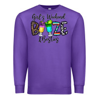 Purple girl's weekend booze & besties Premium Sweatshirt - CowhideDigitalArt