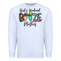 White girl's weekend booze & besties Premium Sweatshirt - CowhideDigitalArt