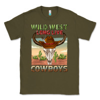 Army Green wild west long live cowboys Classic Tee - texasbilliewilder