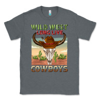 Charcoal Heather wild west long live cowboys Classic Tee - texasbilliewilder