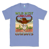 Colony Blue wild west long live cowboys Classic Tee - texasbilliewilder