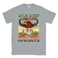 Heather Grey wild west long live cowboys Classic Tee - texasbilliewilder