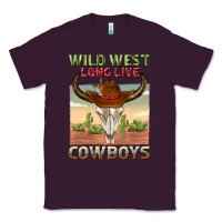 Plum wild west long live cowboys Classic Tee - texasbilliewilder
