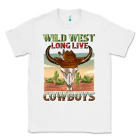 White wild west long live cowboys Classic Tee - texasbilliewilder