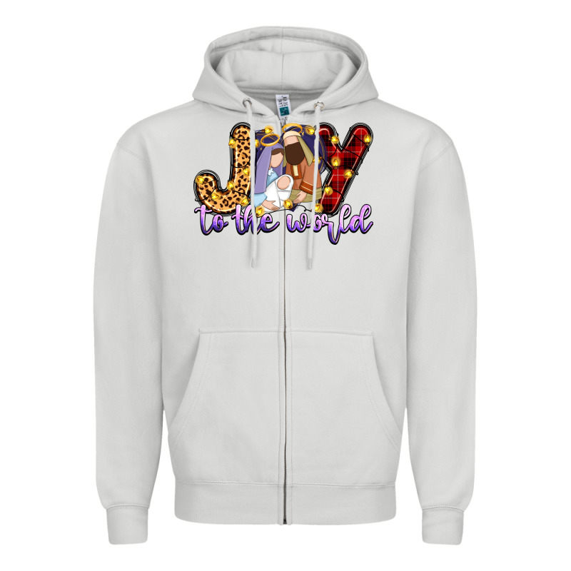 Joy To The World Zipper Hoodie by Zillion Design Studio | Teevron