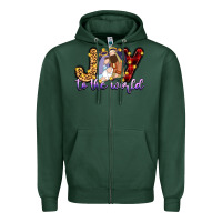 Sports Green joy to the world Zipper Hoodie - Zillion Design Studio