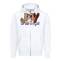 White joy to the world Zipper Hoodie - Zillion Design Studio