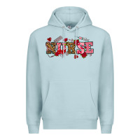 Blue Mist valentines day nurse Premium Hoodie - NancyCooperArtShop