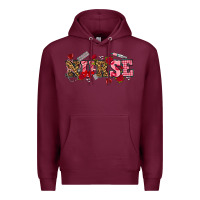 Burgundy valentines day nurse Premium Hoodie - NancyCooperArtShop