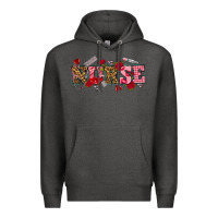 Charcoal Heather valentines day nurse Premium Hoodie - NancyCooperArtShop