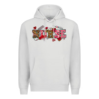 Dove Grey valentines day nurse Premium Hoodie - NancyCooperArtShop