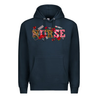 Navy valentines day nurse Premium Hoodie - NancyCooperArtShop