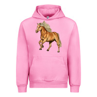 Fuchsia Pink Haflinger Horse Urban Hoodie - LillyAllenDesigns