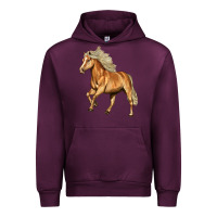 Mauve Wine Haflinger Horse Urban Hoodie - LillyAllenDesigns