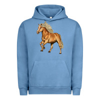 Pigment Pebble Blue Haflinger Horse Urban Hoodie - LillyAllenDesigns