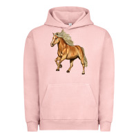 Pigment Salmon Haflinger Horse Urban Hoodie - LillyAllenDesigns