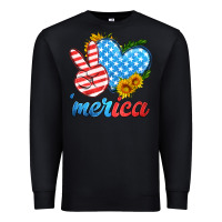 Black america with heart Premium Sweatshirt - HRA Design Shop