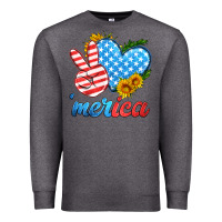 America With Heart Premium Sweatshirt | Teevron