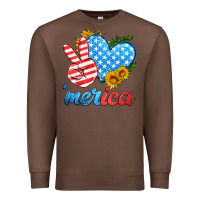 Chestnut america with heart Premium Sweatshirt - HRA Design Shop